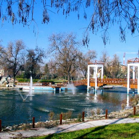 Artificial lake in Alcazar park, Larissa city, LARISSA (Town) THESSALIA