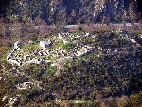 Aerial photo of a fortress at Rentina RENTINA (Village) THESSALONIKI