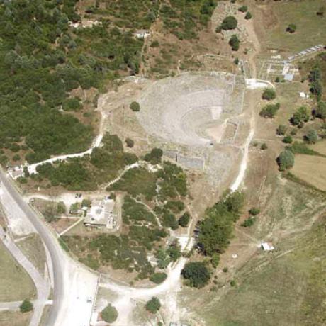 Aerial photo of the ancient theatre at Dodoni, DODONI (Ancient city) IOANNINA