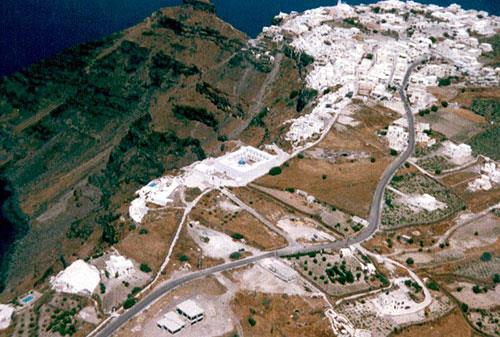 Aerial photo of Fira, Santorini FIRA (Small town) SANTORINI