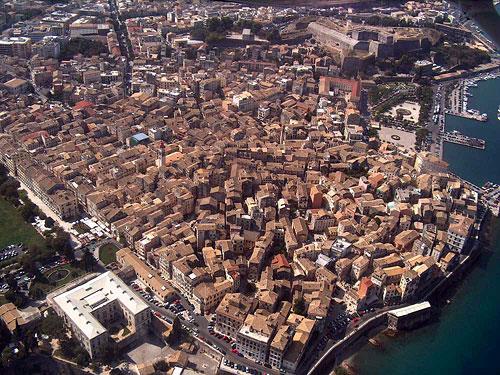 Aerial photo of Kerkyra town CORFU (Town) IONIAN ISLANDS