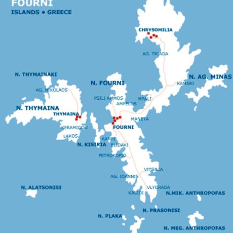 Fourni map, FOURNI (Port) NORTH AEGEAN