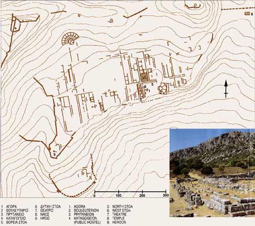 Cassope, ground plan of the archaeological site KASSOPI (Archaeological site) EPIRUS