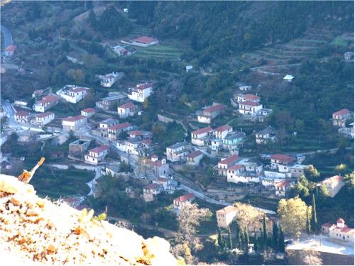 A view of a village on Parnonas PARNONAS (Mountain) PELOPONNISOS