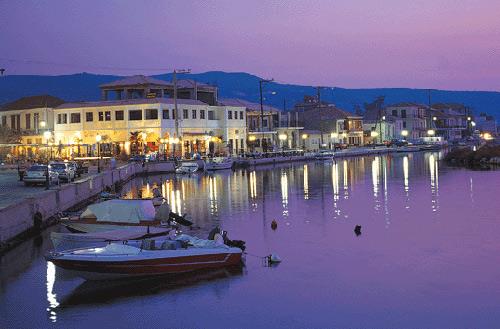 A night view of Lefkada capital town LEFKADA (Town) IONIAN ISLANDS
