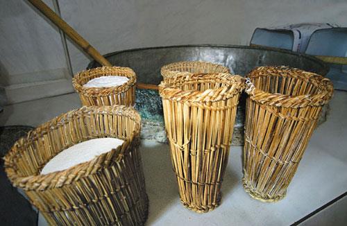 'Chlori' cheese making at a traditional cheese dairy ASTYPALEA (Island) DODEKANISSOS