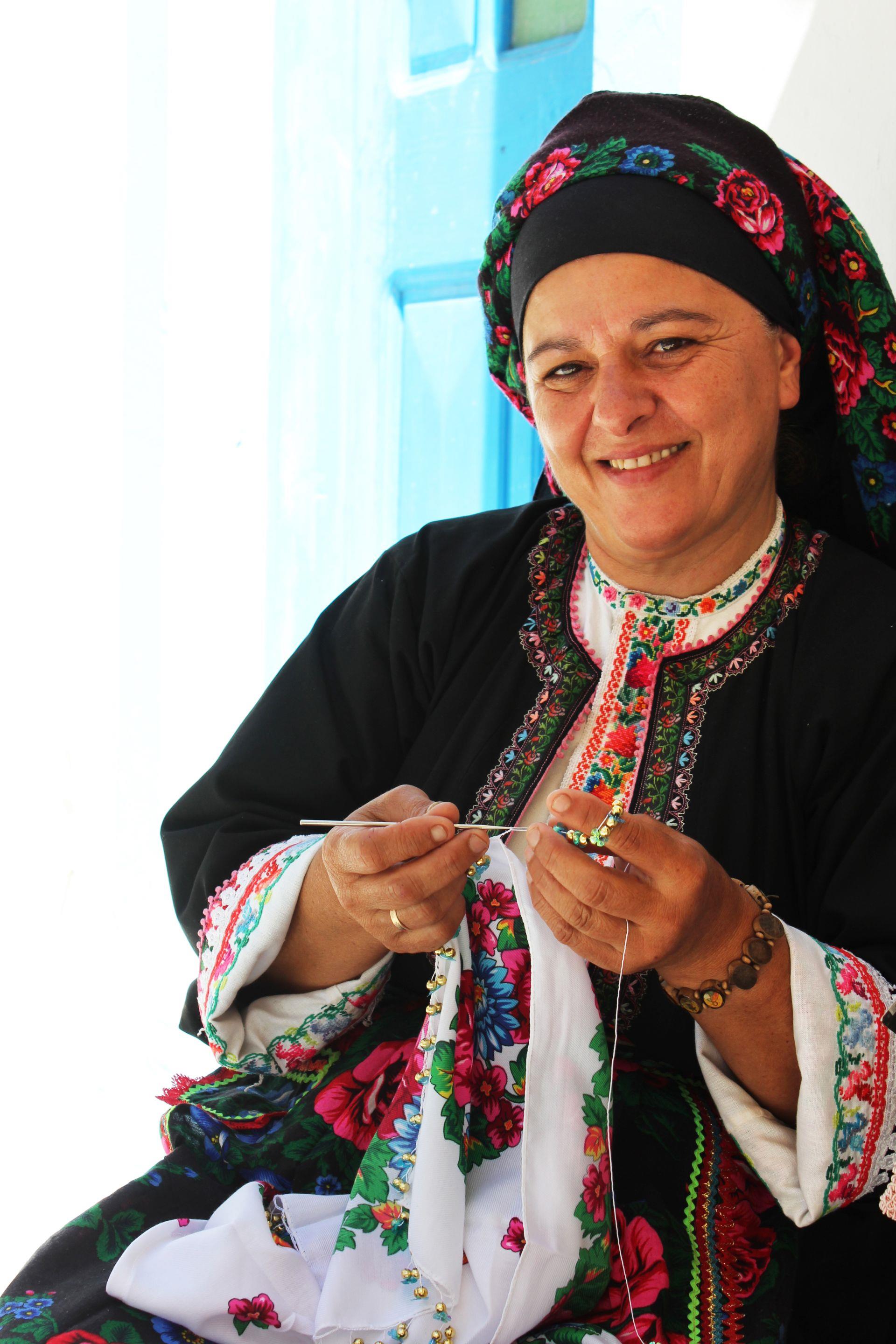 A woman wearing the Karpathos  traditional costume KARPATHOS (Island) DODEKANISSOS