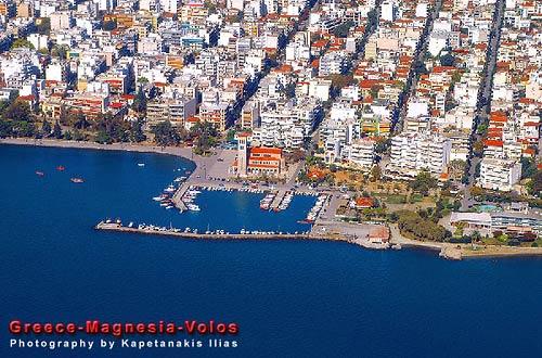 Aerial view of the port VOLOS (Town) MAGNESSIA