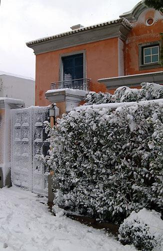 House covered with snow EKALI (Suburb of Athens) ATTIKI