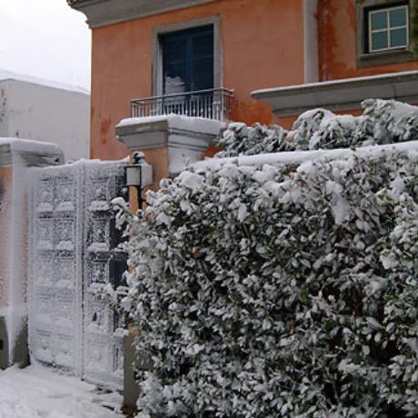 House covered with snow, EKALI (Suburb of Athens) ATTIKI