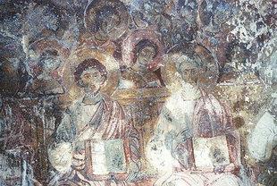 A fresco in Sotiras Christos Church, Meskla MESKLA (Village) MOUSSOURI