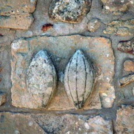 Details in the exterior of Agios Georgios Galatas, Agia Triada, AGIA TRIADA (Archaeological site) TYMBAKI