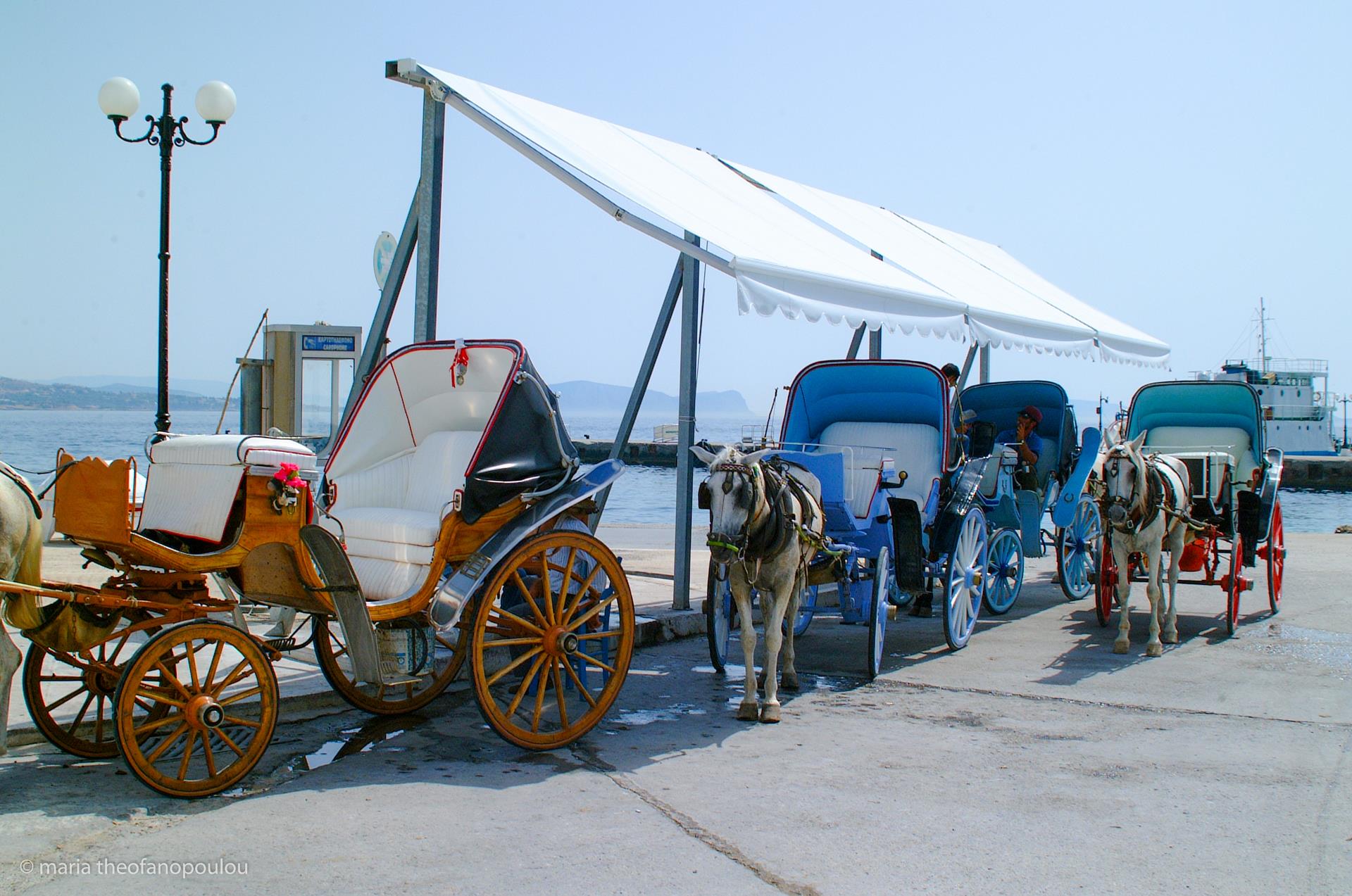Buggies used for transportation SPETSES (Island) GREECE