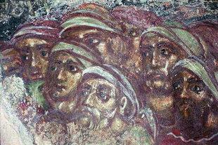 A fresco in the Panagia is an early example of the Cretan art style, Spilia SPILIA (Village) KOLYMBARI