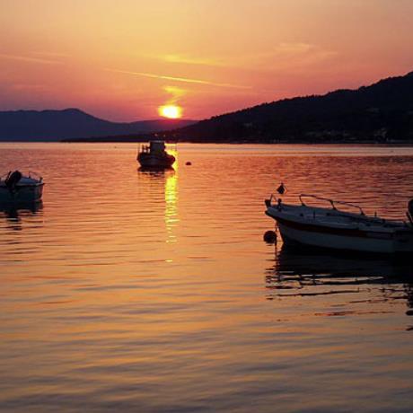 Fishing boats during sunset, EDIPSOS (Small town) EVIA