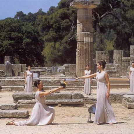 Ancient Olympia, kindling the Olympic flame , OLYMPIA (Ancient sanctuary) ILIA