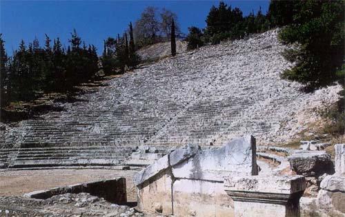 Argos ancient theater, built in the 4th century BC, it held 15,000 spectators on the seats hewn from the rock; there were marble places for honored persons  ARGOS (Ancient city) ARGOLIS