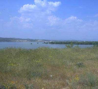 Aliakmonas lake. Area of Rymnio RYMNIO (Village) KOZANI
