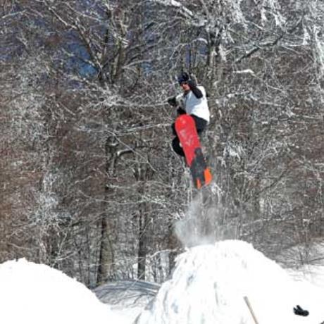 Vitsi, a leap with a snowboard, VITSI (Ski centre) KASTORIA