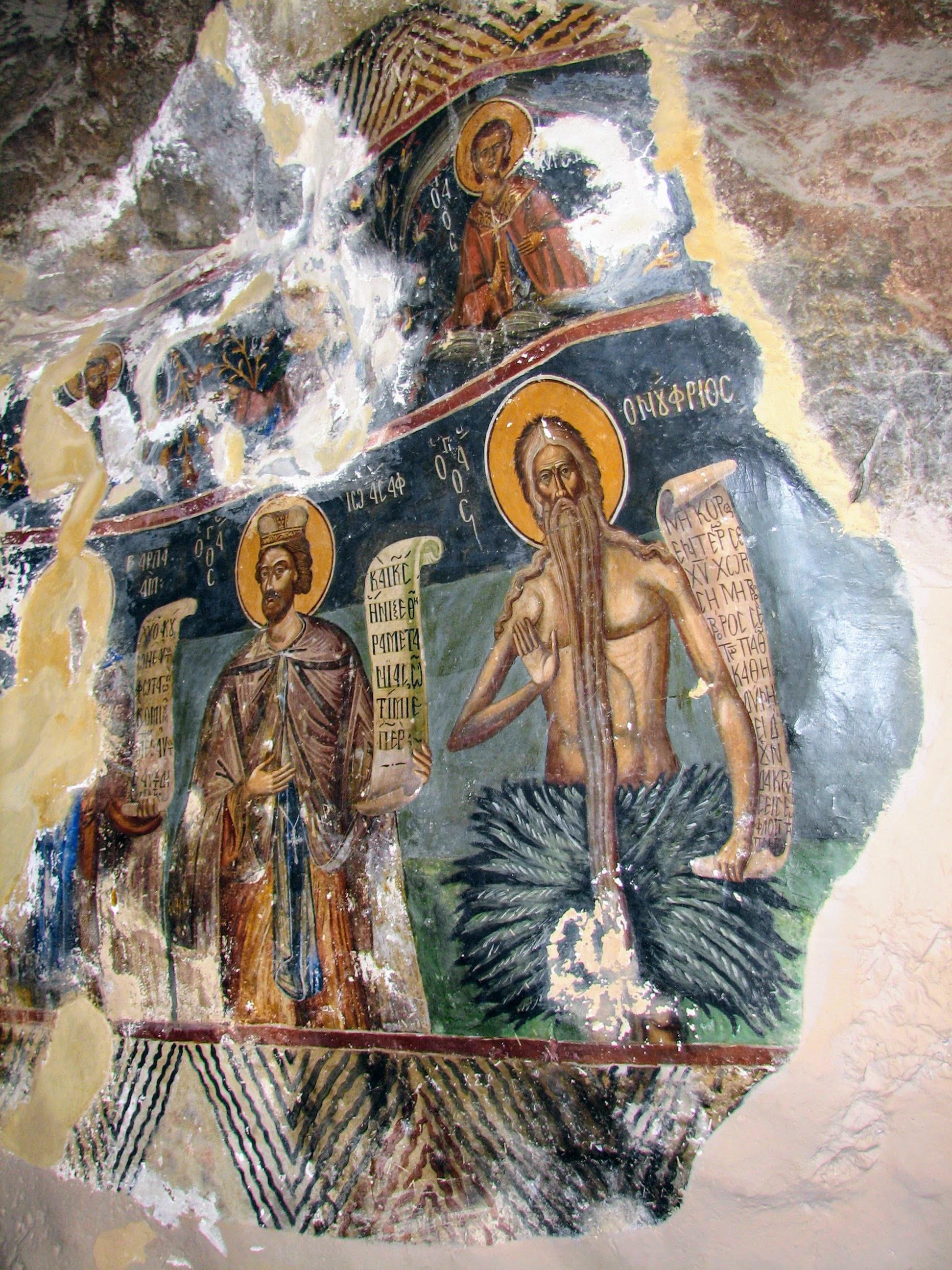 Byzantine art on the rocks at the interior of Timios Prodromos Monastery MONI AGIOU IOANOU PRODROMOU (Monastery) STEMNITSA