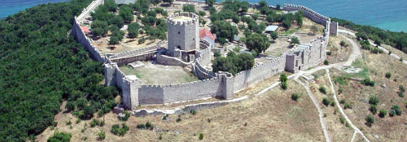 Aerial photo of the castle of Platamon