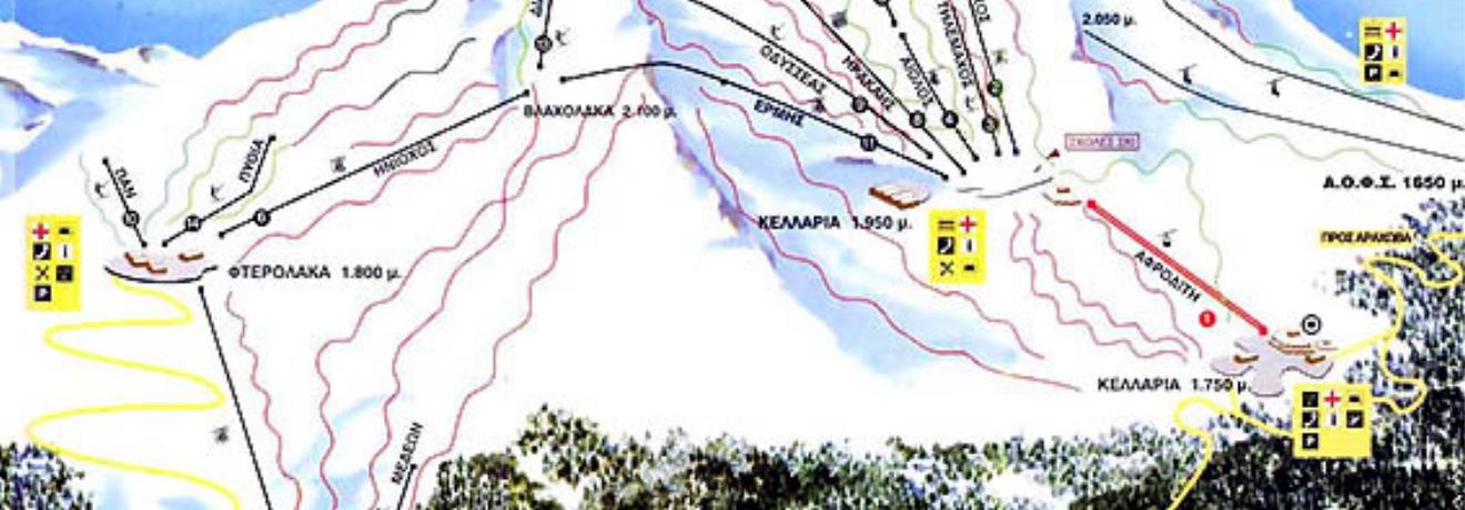 Χάρτης του Χιονοδρομικού Κέντρου