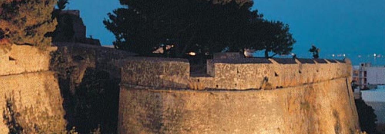 The Fortezza fortress of Rethymnon dominates the northern part of the town, in Palaeokastro hill