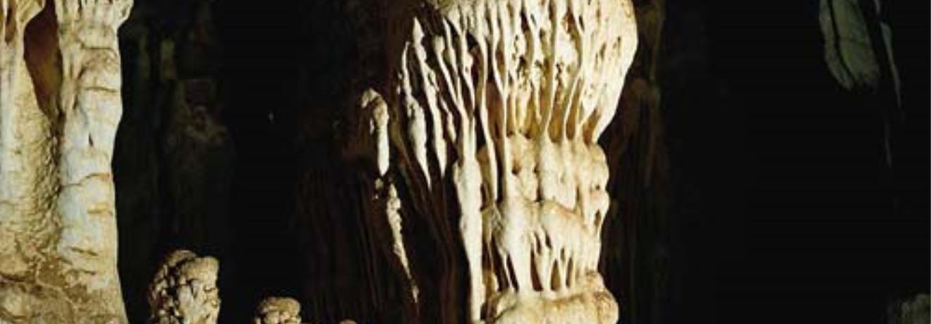 Cave of Alistrati, cave formations of elliptic shape in the cavern
