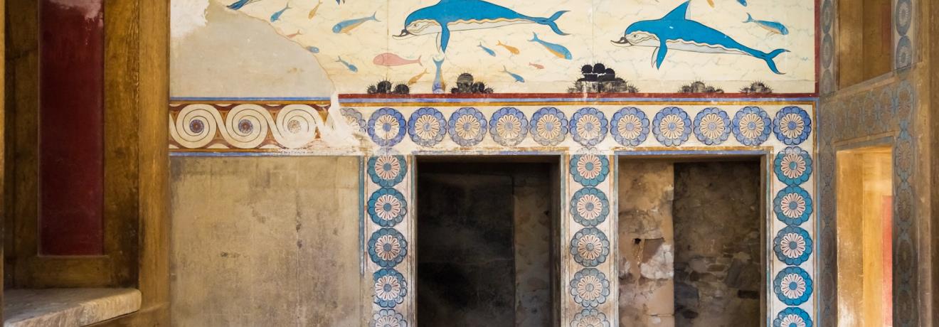 Τοιχογραφία δελφινιών από το ανάκτορο της Κνωσού