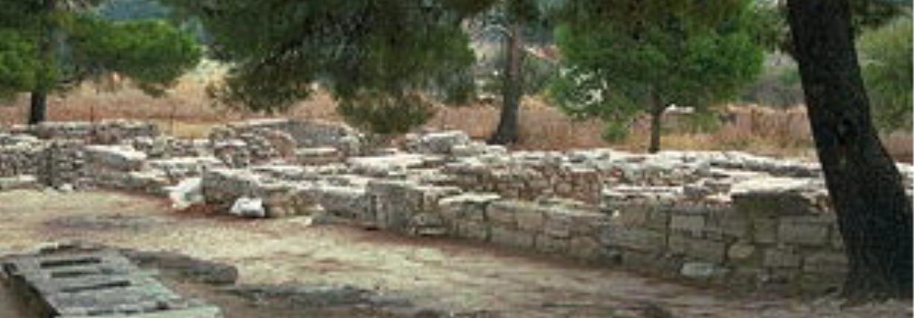 View of the archaeological site of Tylissos