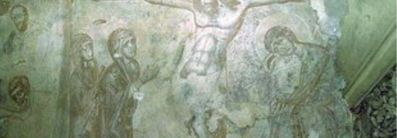 The 14C Crucifixion fresco, Agios Antonios Church, Avdou