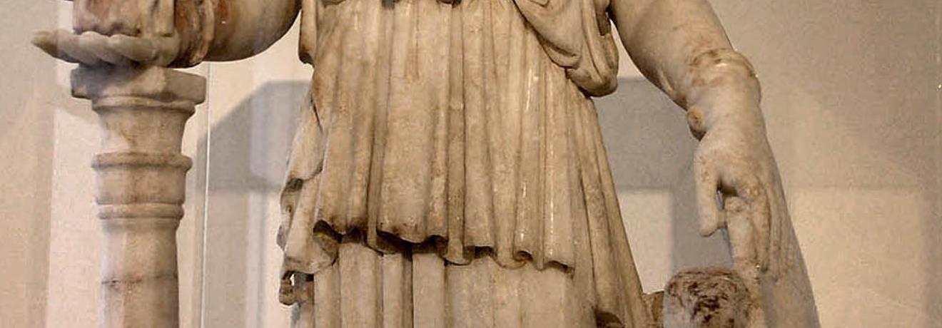Αθηνά Βαρβακείου (3ος αι. π.Χ.), αντίγραφο της χρυσελεφάντινης Αθηνάς του Παρθενώνα
