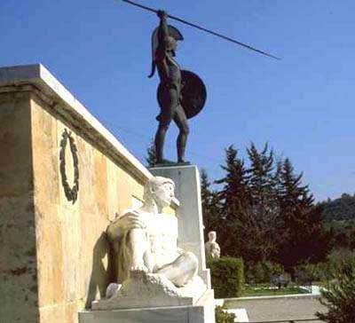 The monument at Thermopyles THERMOPYLES (Village) LAMIA