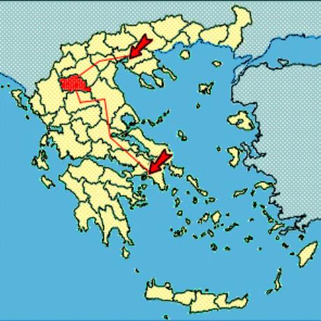 Vassilitsa ski centre on the map of Greece, VASSILITSA (Ski centre) GREVENA
