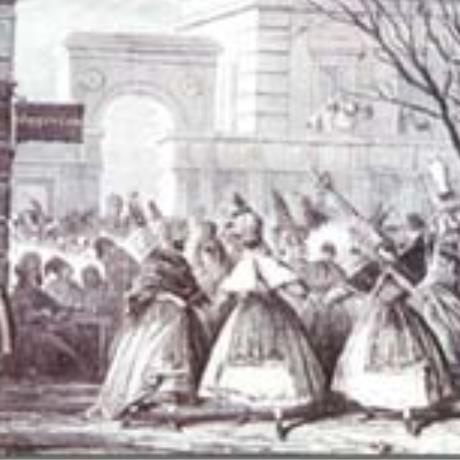 Kerkyra, carnival in Spianada in 19th century, CORFU (Town) IONIAN ISLANDS
