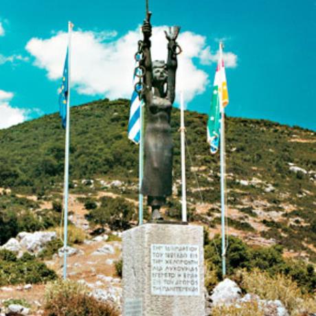 Klitoria, the 'helonospilia' (turtle cave) war memorial reminds the place where the 1st battle of 1821 Greek Revolution took place, KLITORIA (Village) KALAVRYTA