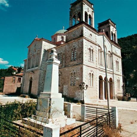 Filia, a war memorial next to the church of the Dormition of the Virgin, built in 1905, FILIA (Village) KALAVRYTA