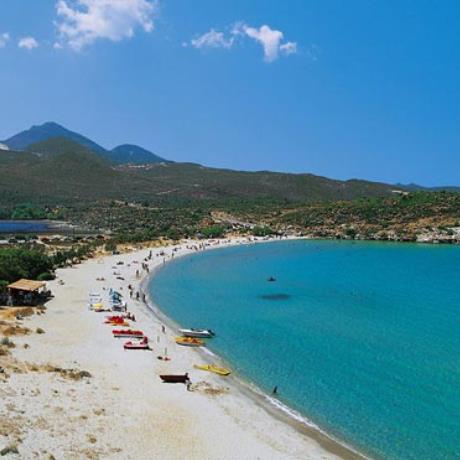 The (A)chivadolimni sandy beach is on the east of Rivari, RIVARI (Beach) MILOS