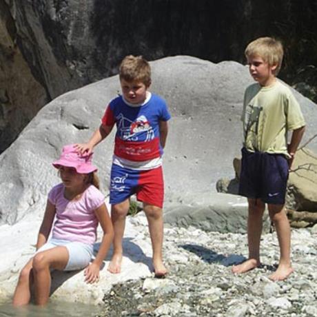 Melissourgi, children at the river bank, MELISSOURGI (Small town) ARTA