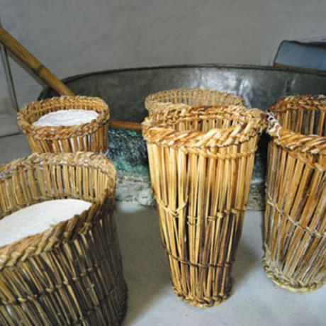'Chlori' cheese making at a traditional cheese dairy, ASTYPALEA (Island) DODEKANISSOS