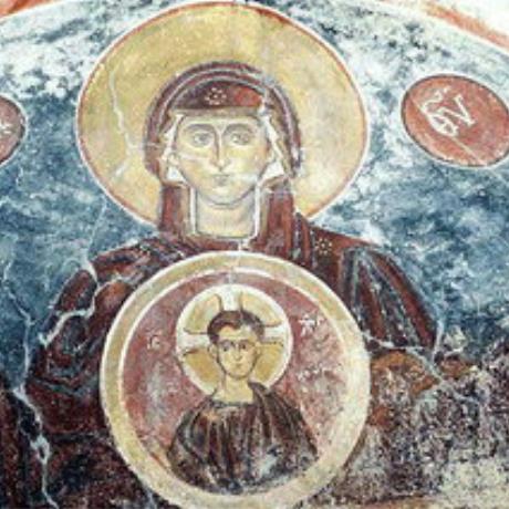 A fresco in Agios Georgios Church, Vathi, VATHI (Village) INACHORI