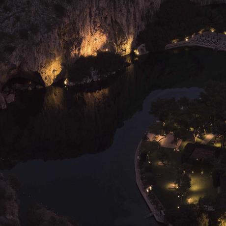 Night view to Lake Vouliagmeni, VOULIAGMENI LAKE (Lake) VOULIAGMENI