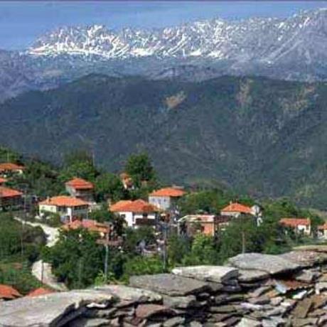 Pentagii, in the backround the Vardoussia mountains, PENTAGII (Village) DORIDA