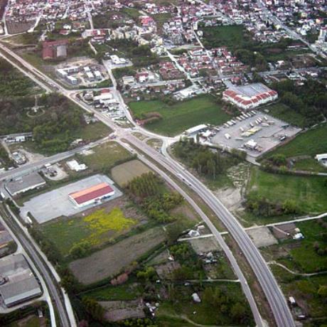 An aerial photo of a roundabout of Serres, SERRES (Town) MAKEDONIA CENTRAL