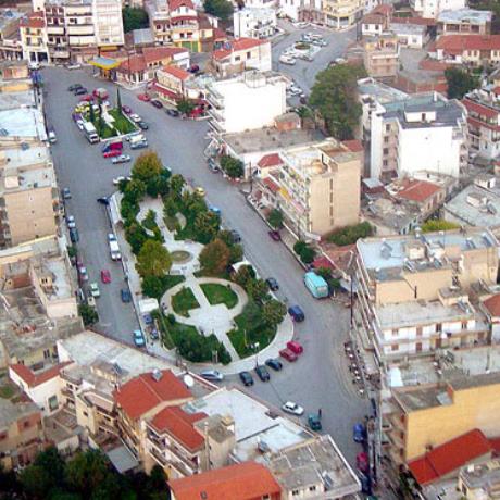 Aerial photo of Sidirokastro square, Serres, SIDIROKASTRO (Town) SERRES