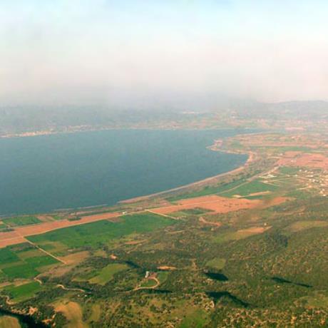 Aerial photo of Volvi lake, VOLVI LAKE (Lake) THESSALONIKI