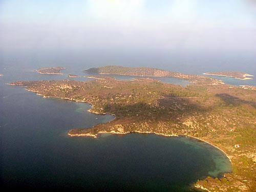 Aerial photo of Diaporos island, Chalkidiki DIAPOROS (Island) SITHONIA