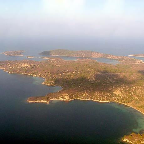 Aerial photo of Diaporos island, Chalkidiki, DIAPOROS (Island) SITHONIA