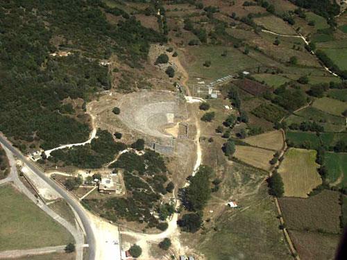 Aerial photo of the ancient theatre at Dodoni DODONI (Ancient city) IOANNINA