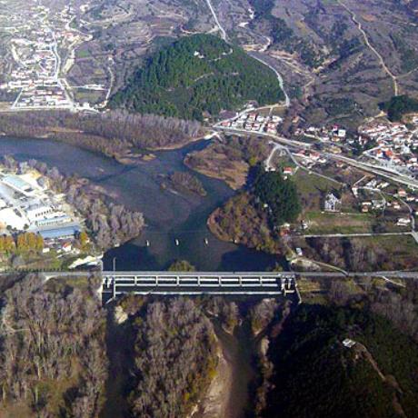 Aerial photo of Nestos bridge, NESTOS (River) GREECE